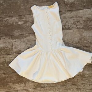 Flying Tomato White Mini Dress with Peplum Skirt